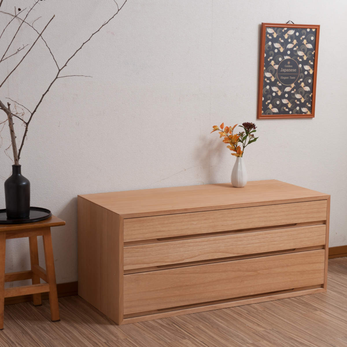 桐タンス 3段 桐チェスト 衣類収納 日本製 幅100cm （ 桐たんす 桐