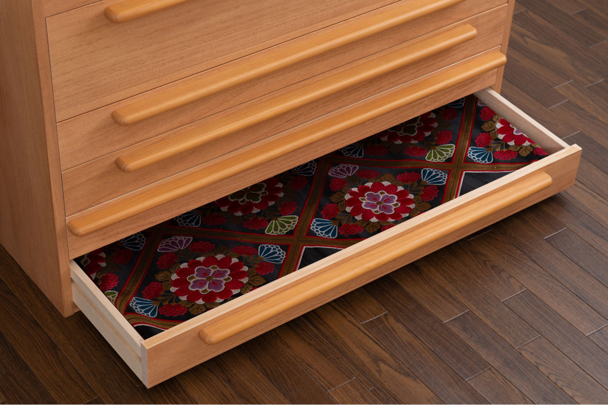 桐チェスト 7段 モダンデザイン 桐タンス 幅100cm （ タンス たんす