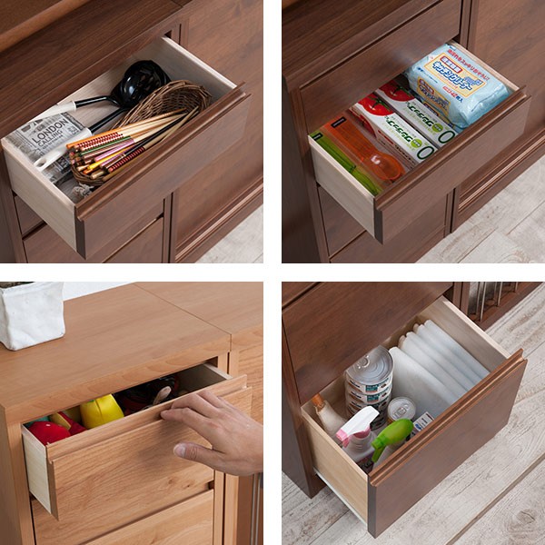 rose】カウンター下収納棚引き出し4段 幅40cm #1 rose】カウンター下