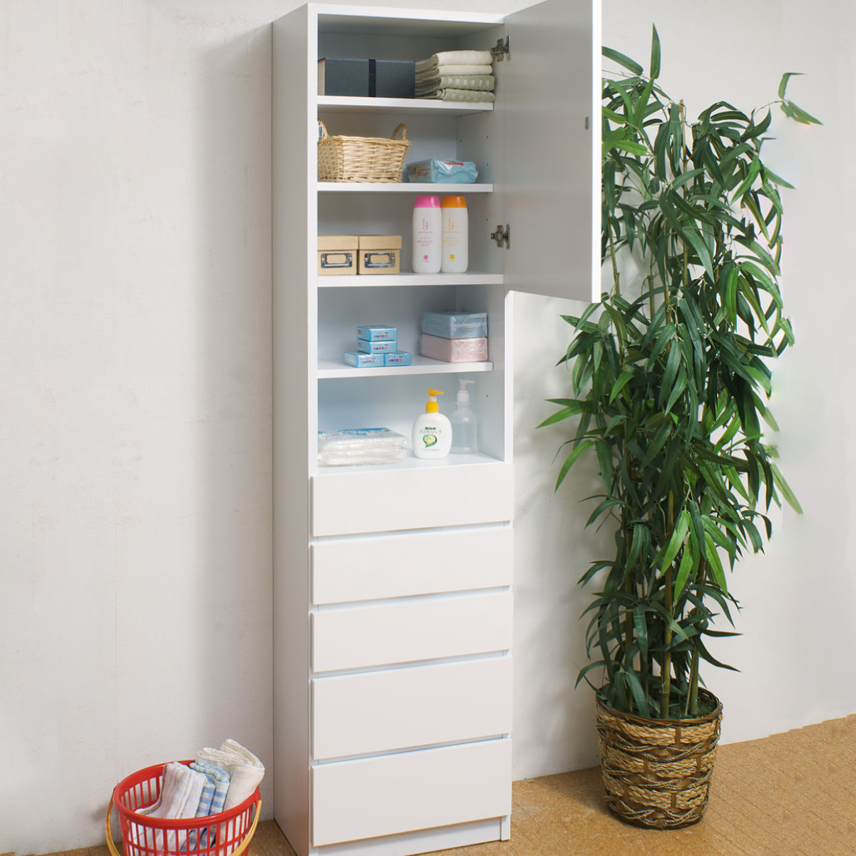 ランドリーチェスト 幅45cm （ ランドリー収納 サニタリー収納 洗面