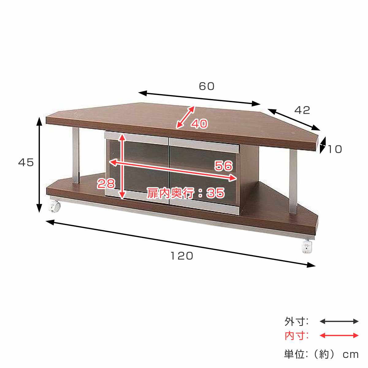 【最終値下げ】コーナーテレビ台（幅 120 cm） 楽天市場】テレビ台 コーナータイプ 幅120cm 日本製 完成品 （ TV台