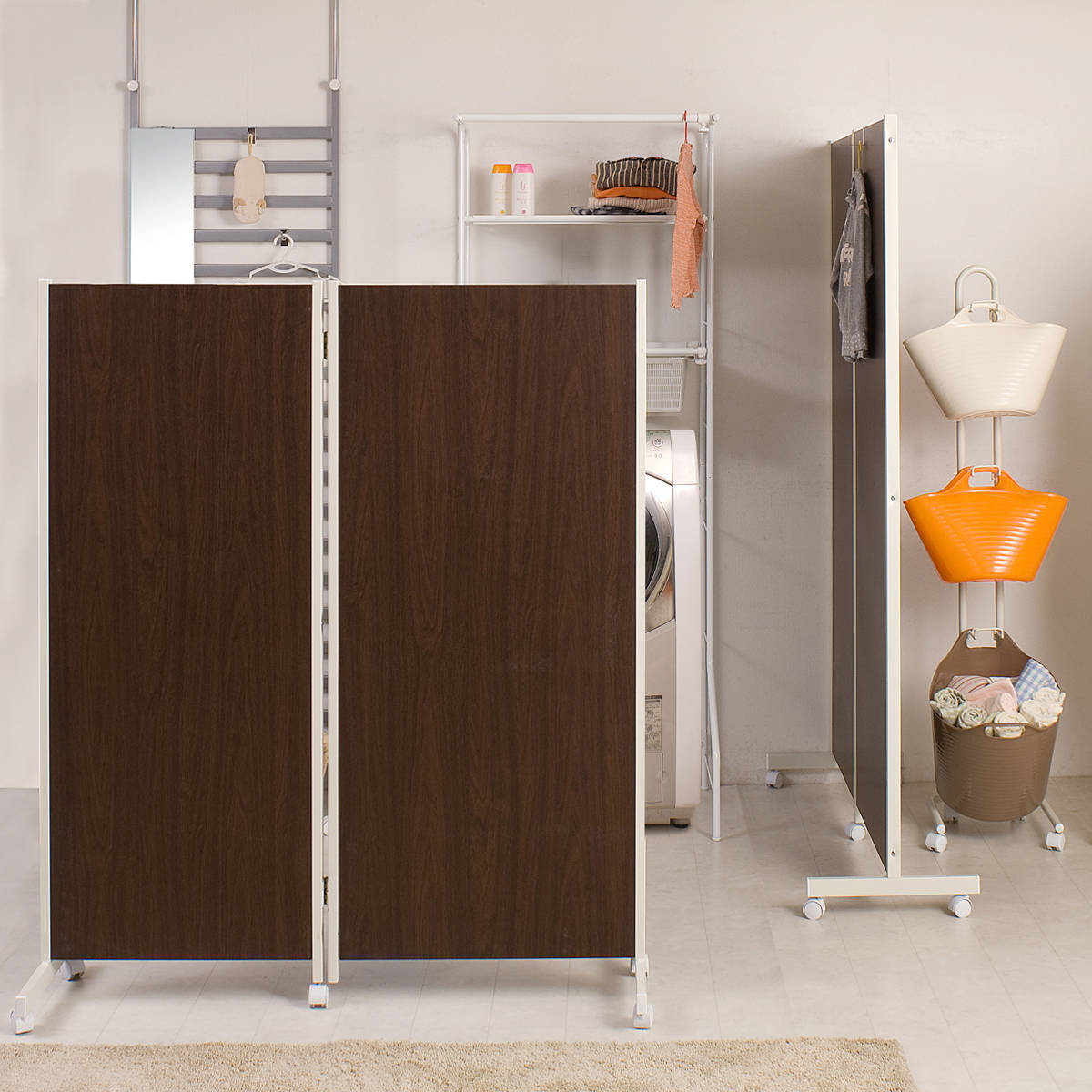 パーテーション キャスター付きパーテーション 2連 高さ145cm （ 自立