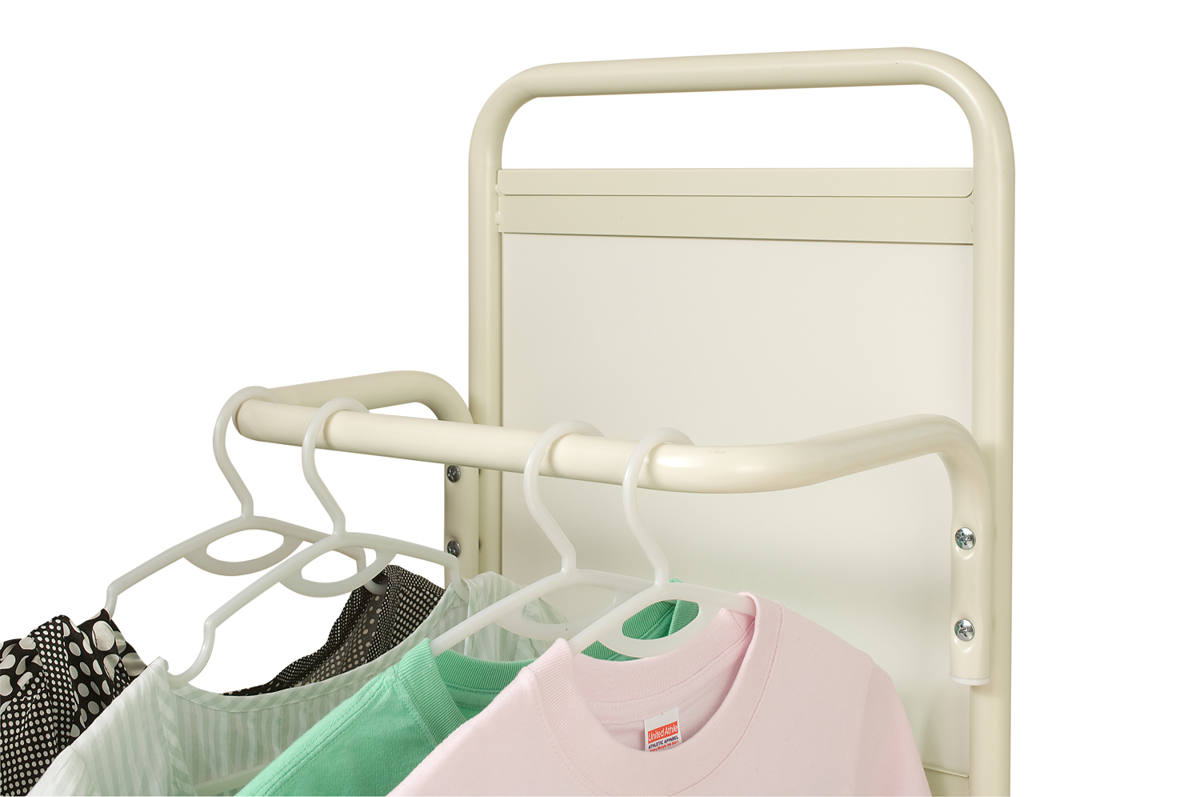 ミラーハンガー 幅41cm ハンガーラック キャスター付 日本製 （ ミラー