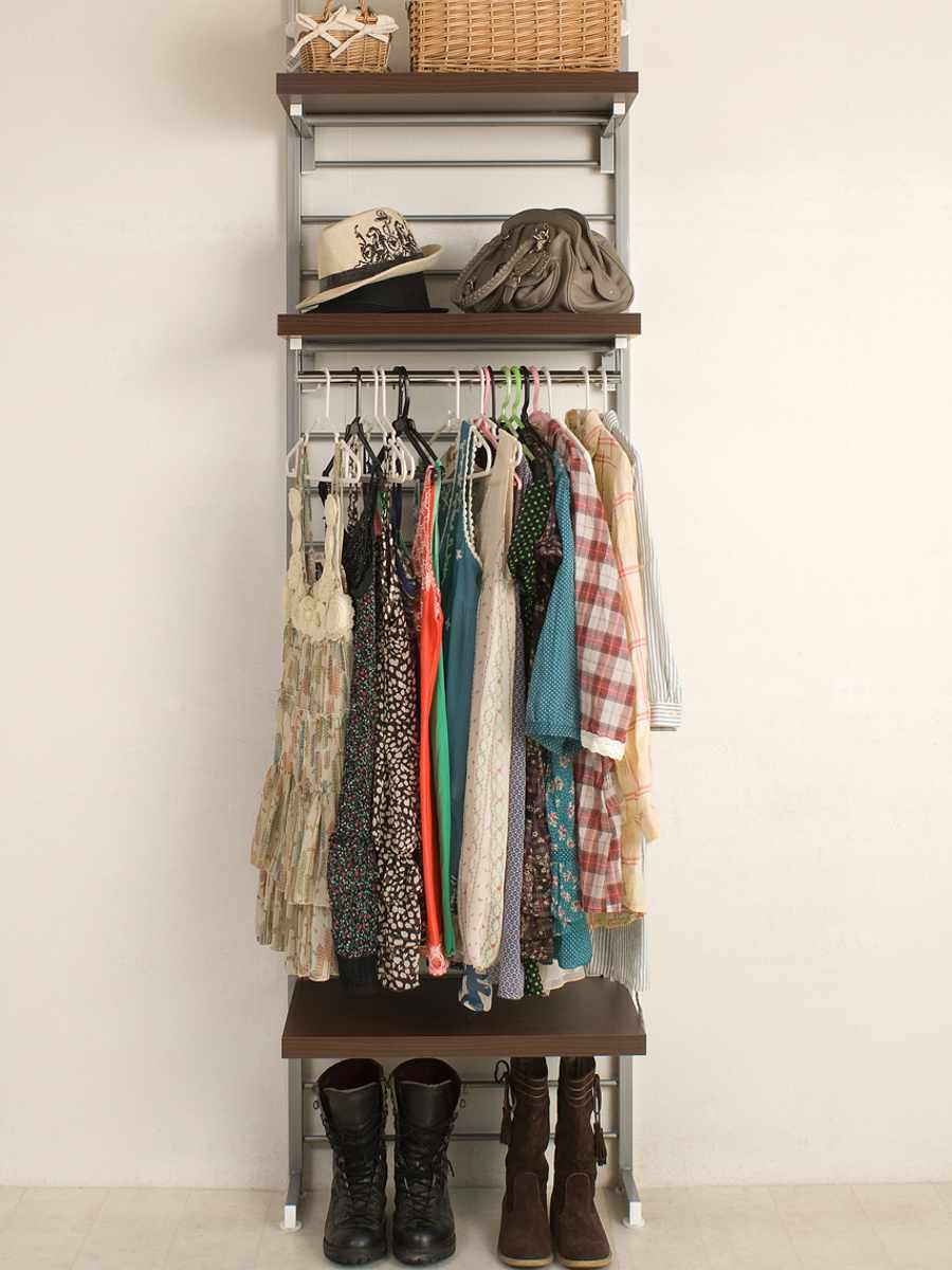 突っ張りハンガー63cm ロッカー （ 突っ張り ラック 壁面収納 突っ張り