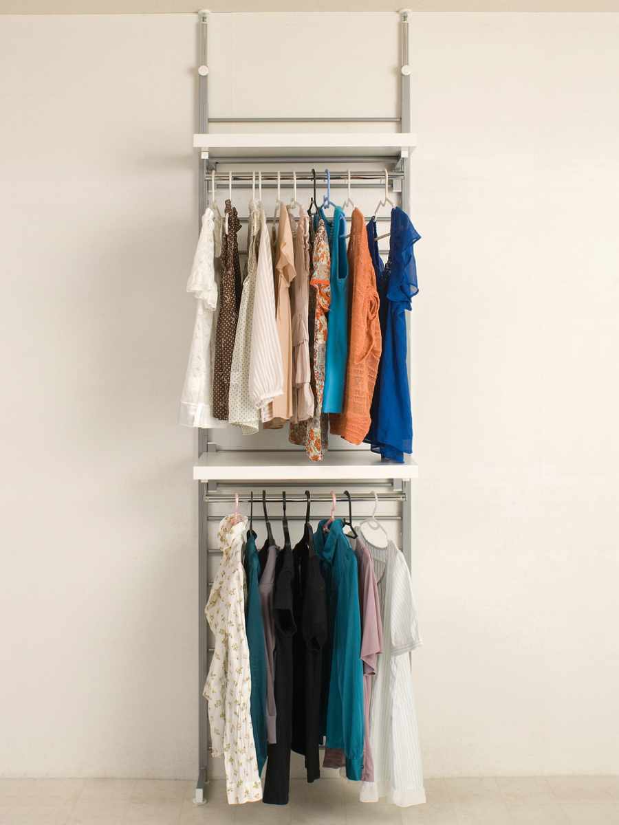 突っ張りラダーハンガー63cmブレザー （ 突っ張り ラック 壁面収納