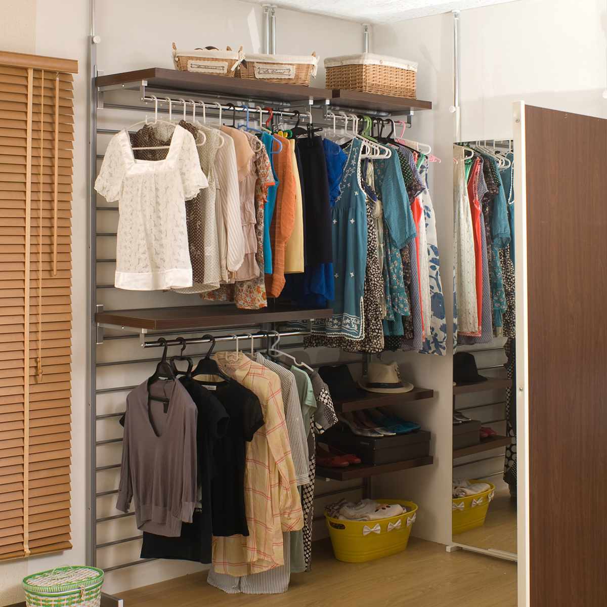 突っ張りラダーハンガー63cmブレザー （ 突っ張り ラック 壁面収納