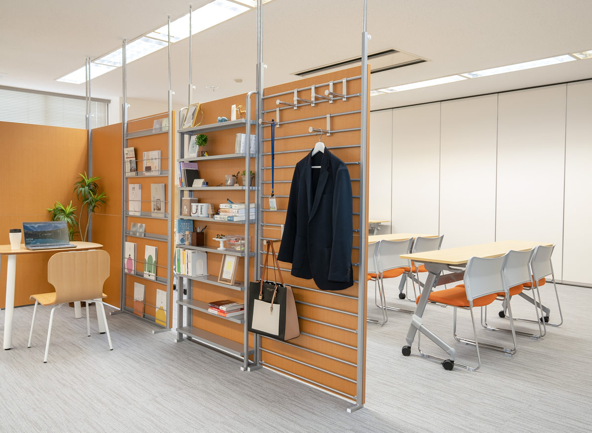 パーテーション・本棚 本棚 突っ張り パーテーション 幅60cm 8段 日本製 （ 衝立