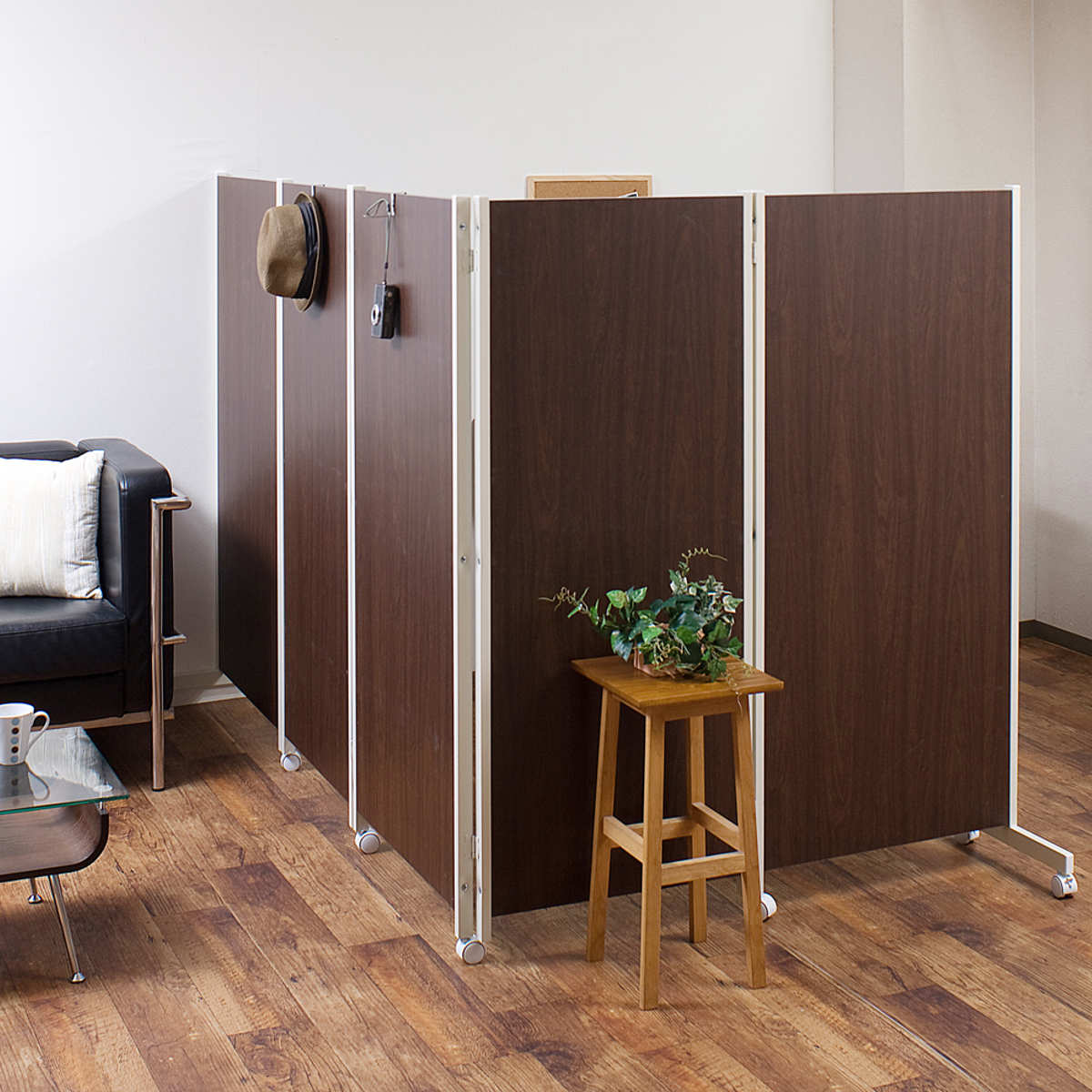 パーテーション キャスター付きパーテーション 5連 高さ145cm （ 自立