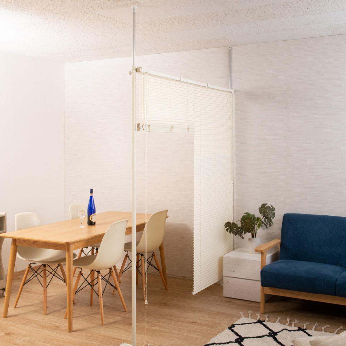 突っ張り ブラインドパーテーション ダブルタイプ 幅183cm 高さ198cm