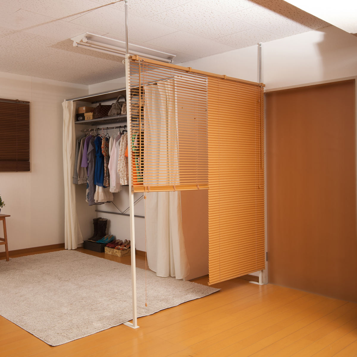 突っ張り ブラインドパーテーション ダブルタイプ 幅183cm 高さ198cm