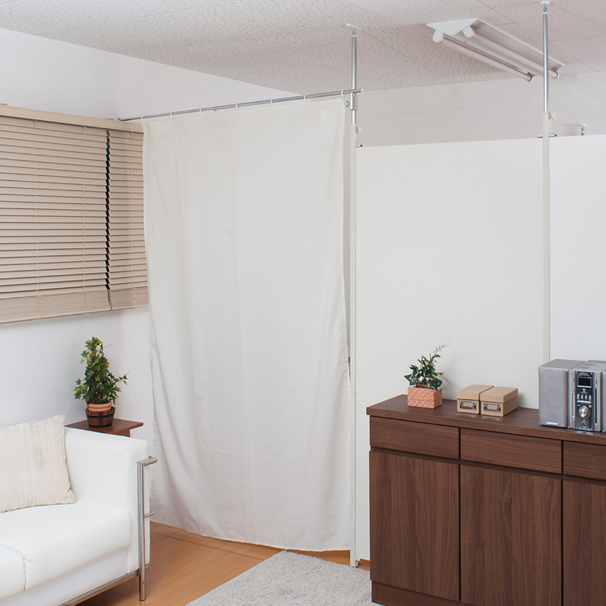 突っ張りパーテーション用ドアカーテン （ 突っ張り パーテーション