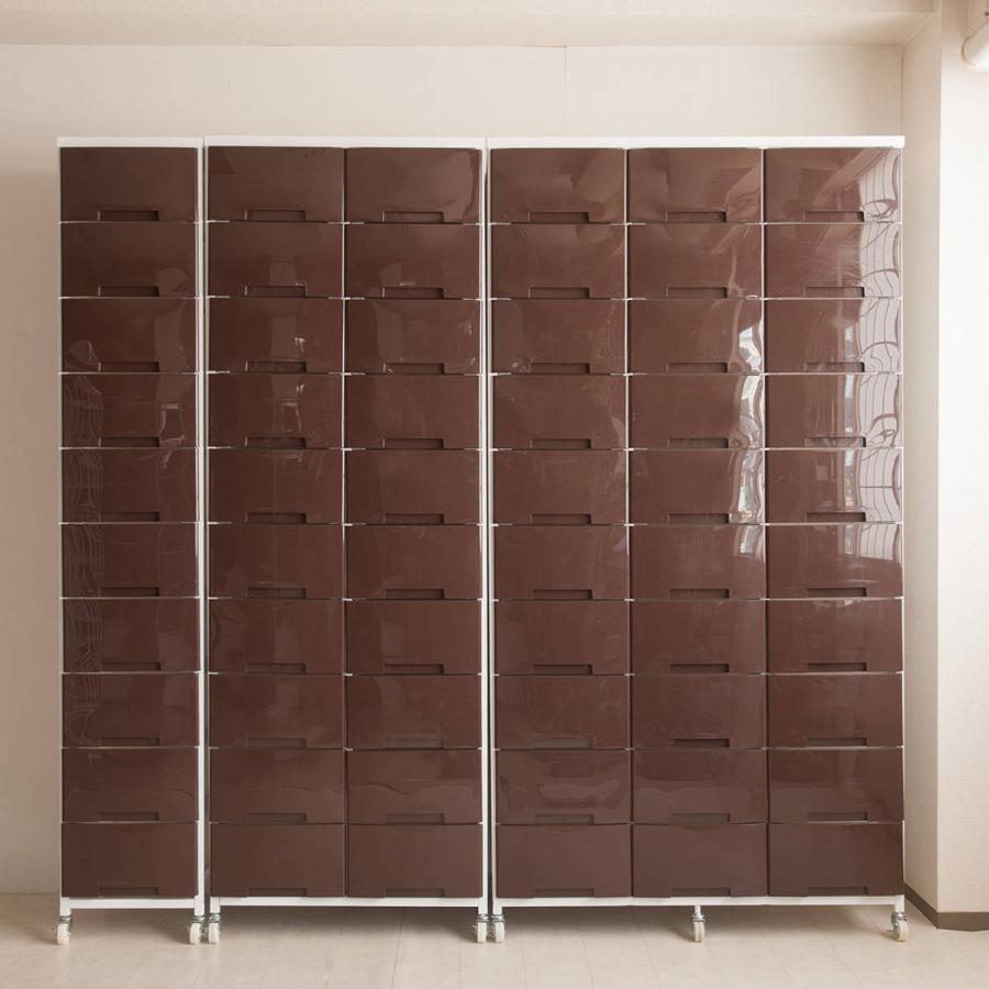 衣装ケース 大量収納プラスチックチェスト 10段 （ 幅36×奥行48×高さ200cm 収納ボックス 引き出し ハイタイプ 収納ケース チェスト タンス 衣類収納 大容量 ）の画像