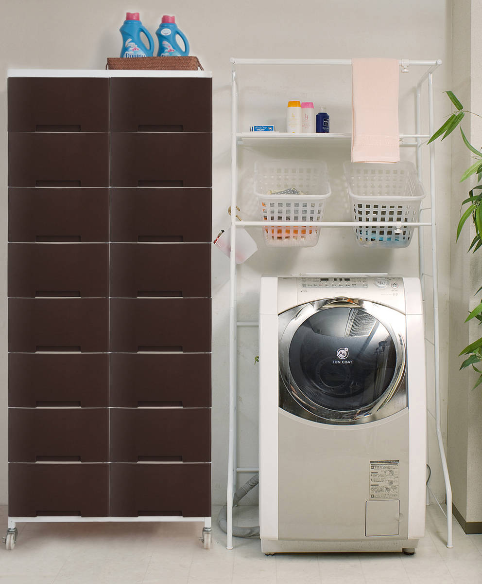 NASA 衣装ケース 大量収納プラスチックチェスト 2列8段 （ 幅69×奥行48