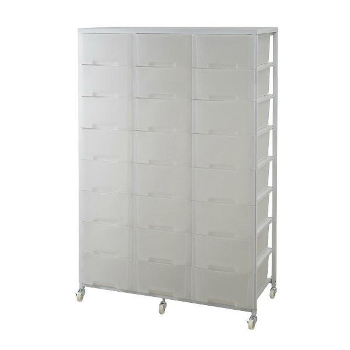 NASA 衣装ケース 大量収納プラスチックチェスト 3列8段 （ 幅103×奥行