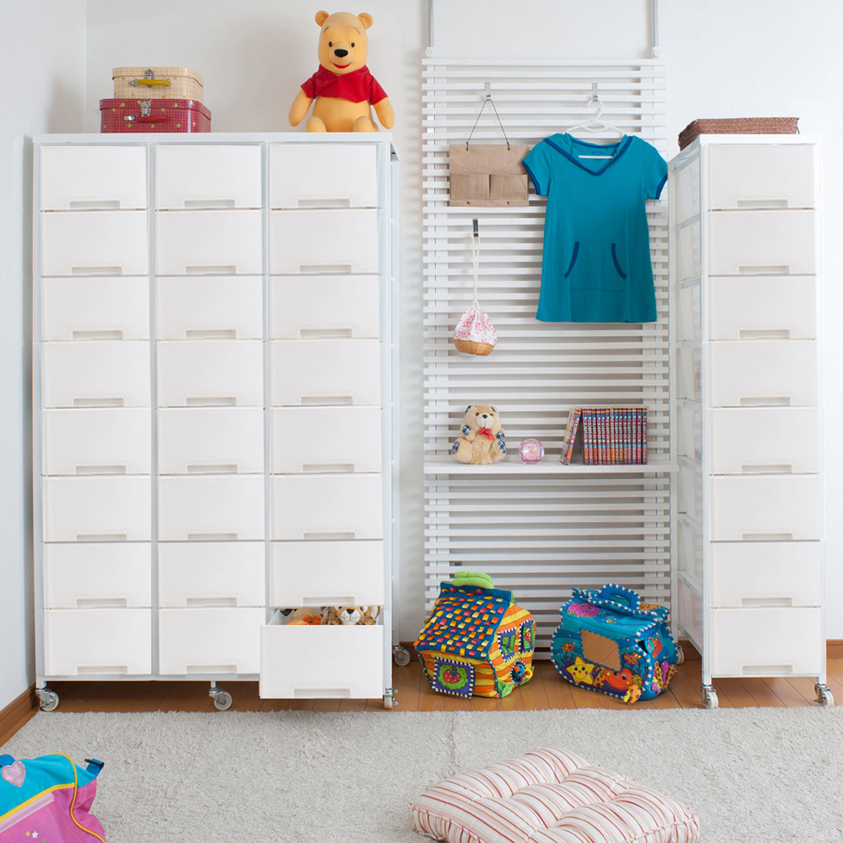 NASA 衣装ケース 大量収納プラスチックチェスト 3列8段 （ 幅103×奥行