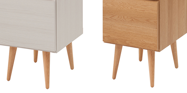 チェスト 3段 リビングボード 北欧風 脚付き 幅37cm （ 完成品 北欧