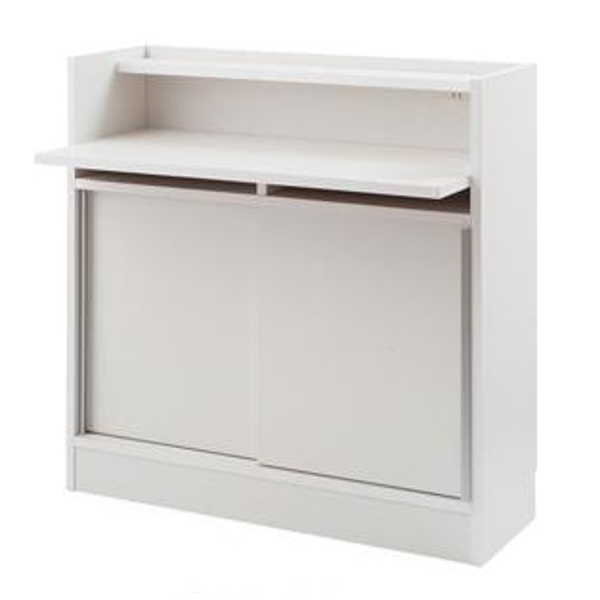 カウンター下収納 デスクタイプ スタイリッシュ 幅90cm （ デスク つく