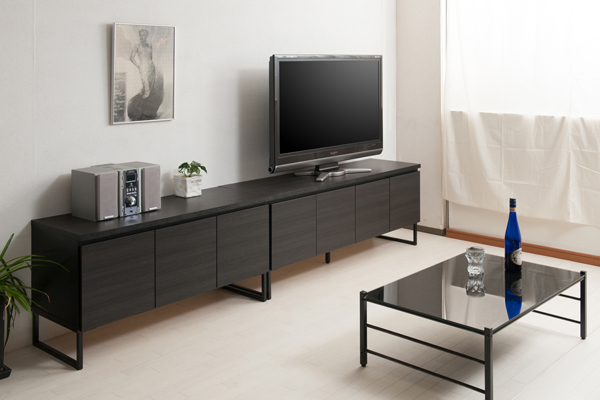 TVボード スクエアキャビネット ローボード スタイリッシュ 幅106cm