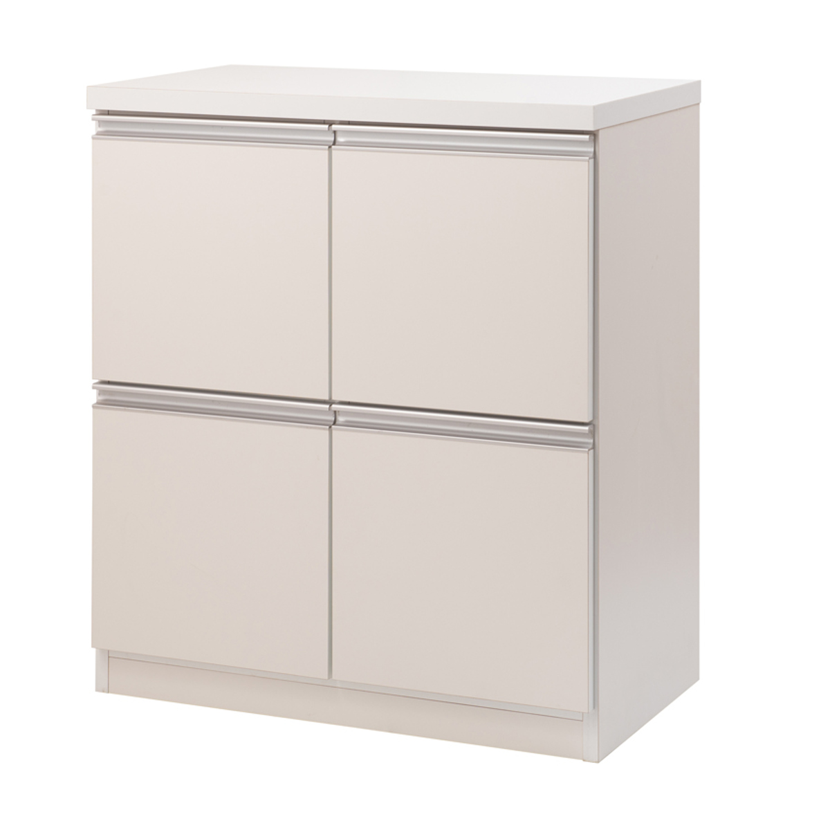 キャビネット 幅73cm 4枚扉タイプ 日本製 完成品 （ ラック スクエア
