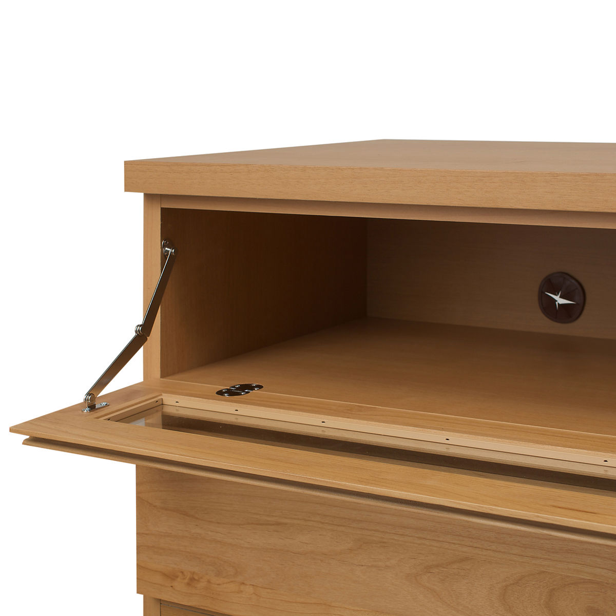 伸縮 テレビ台 回転盤付 アルダー前板 幅107〜166cm ナチュラル