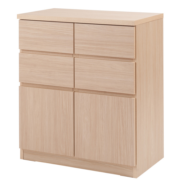 キャビネット 3段 スクエアキャビネット ロータイプ 引出し 幅70cm