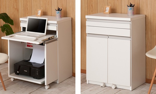 パソコンデスク PCデスク キャビネット型 スタイリッシュ 幅60cm