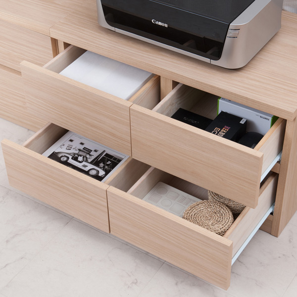 ローチェスト 2段2列 ベンチチェスト 木目調 幅70cm （ 完成品 国産