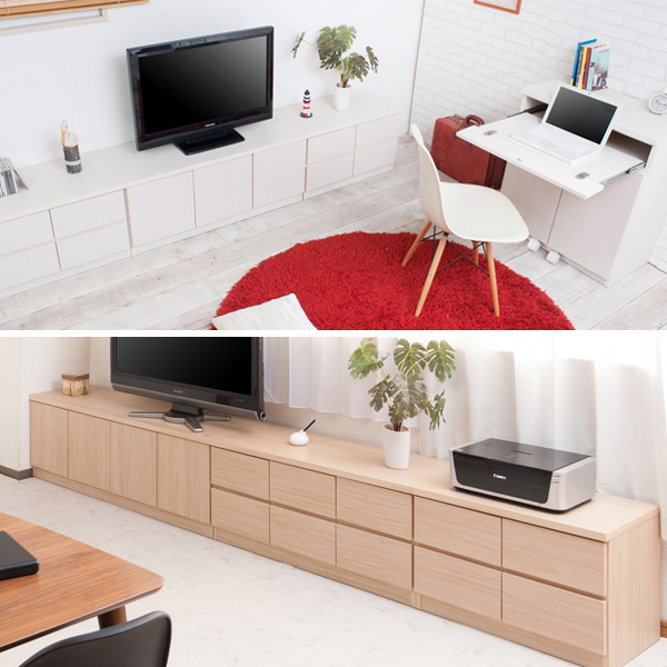 ローチェスト 2段2列 ベンチチェスト 木目調 幅70cm （ 完成品 国産 チェスト ロータイプ テレビ台 TV台 ディスプレイ 収納 ） | ブランド登録なし | 06