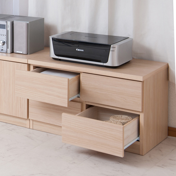 ローチェスト 2段2列 ベンチチェスト 木目調 幅70cm （ 完成品 国産 チェスト ロータイプ テレビ台 TV台 ディスプレイ 収納 ） | ブランド登録なし | 08