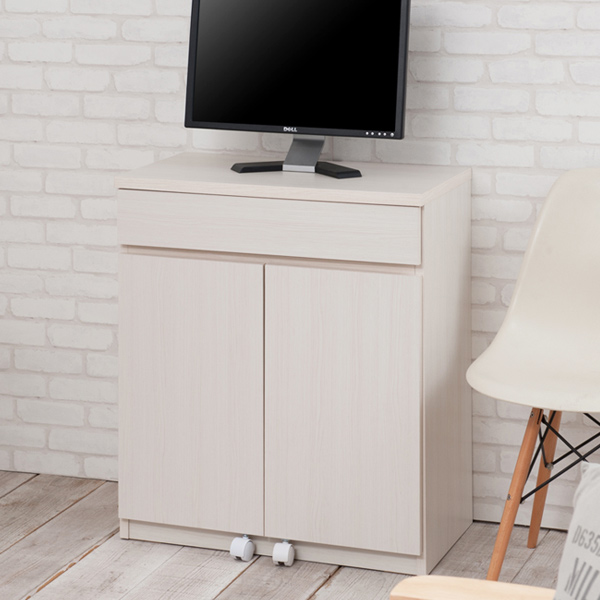 キャビネット パソコンデスク 収納棚 木目調 約幅70cm （ 完成品 国産