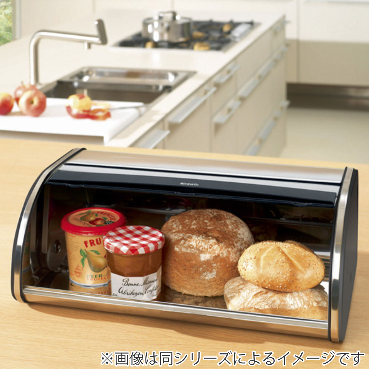 ブレッドケース brabantia ブレッドビン ミディアム クローム
