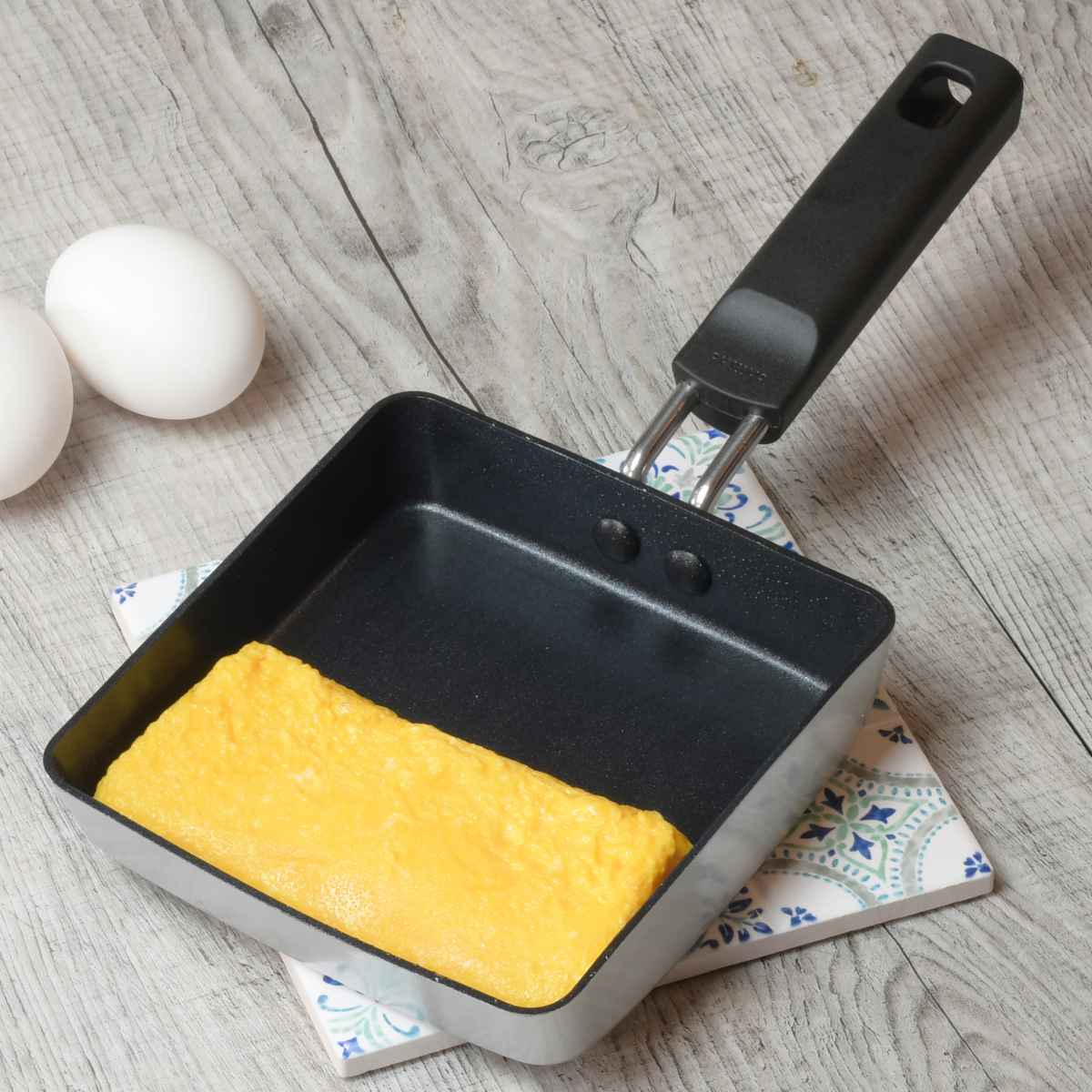 パール金属 卵焼き器 13×14cm IH対応 ガラス蓋付き 2点セット チーノ