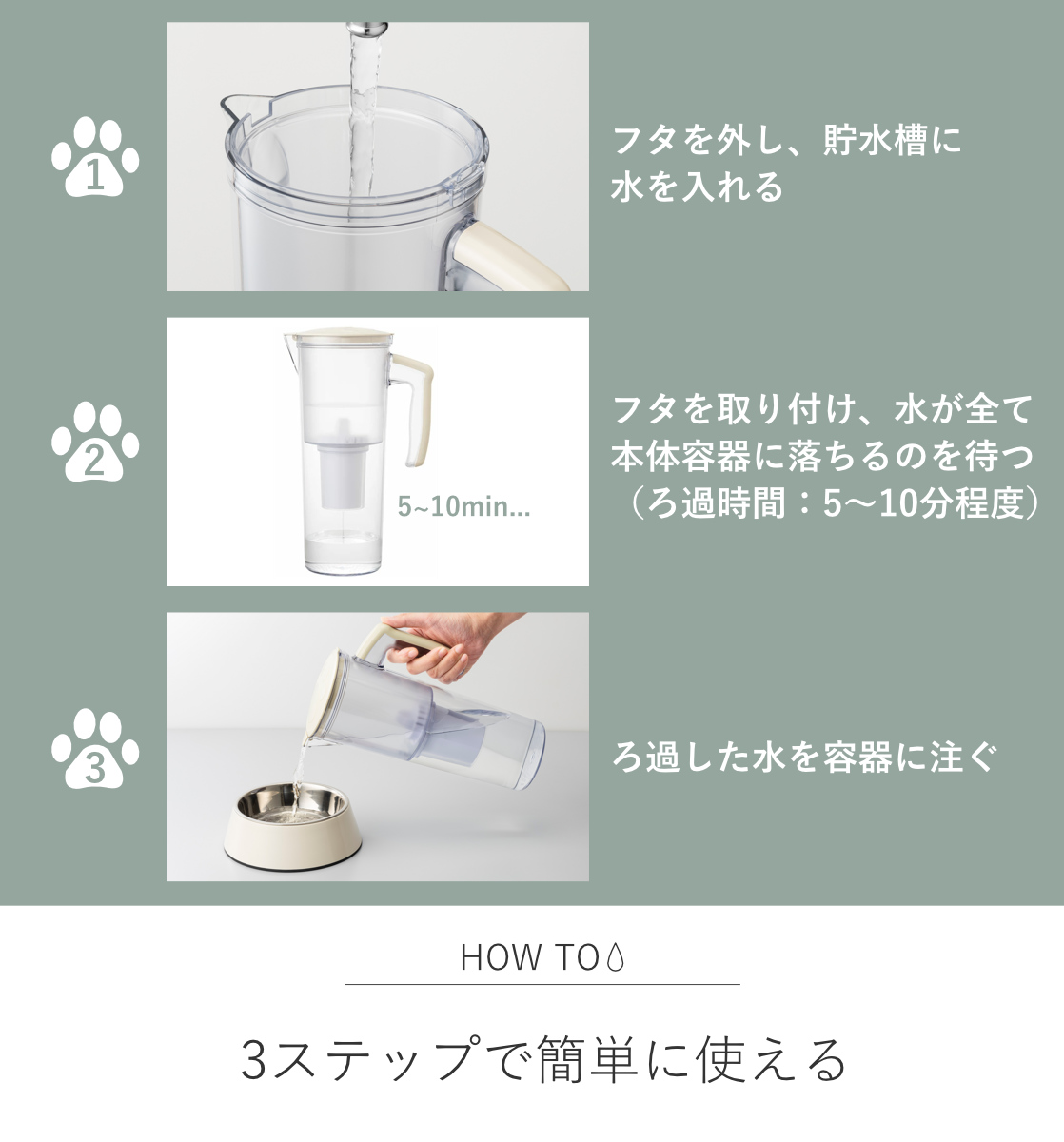 クリタック 浄水器 ペット カートリッジ3個セット まるっと軟水 大容量