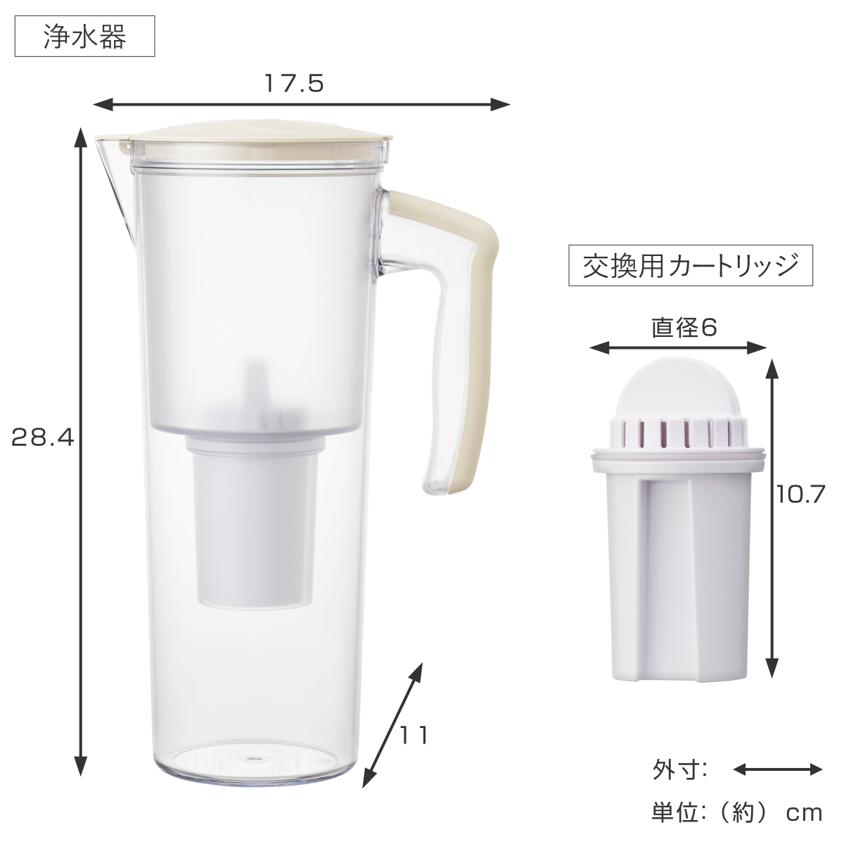 未使用品】クリタック AS-10S 浄水器 カートリッジ付きセット 箱無し