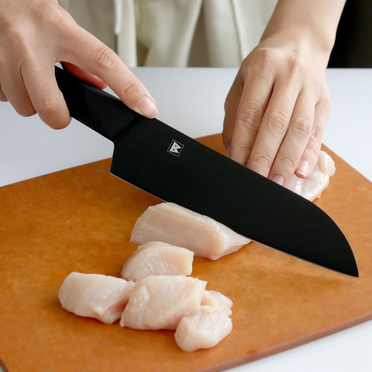 三徳包丁 ペティナイフ 2点セット バイアキッチンブラック （ 包丁