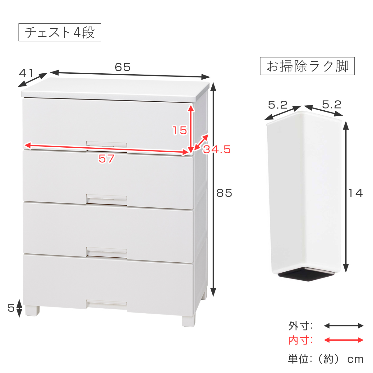 ♪大人気！未使用 お掃除ラク脚付き フィッツ プラチェスト♪ 楽天市場】チェスト お掃除ラク脚 フィッツ 4本入 （ フィッツプラス