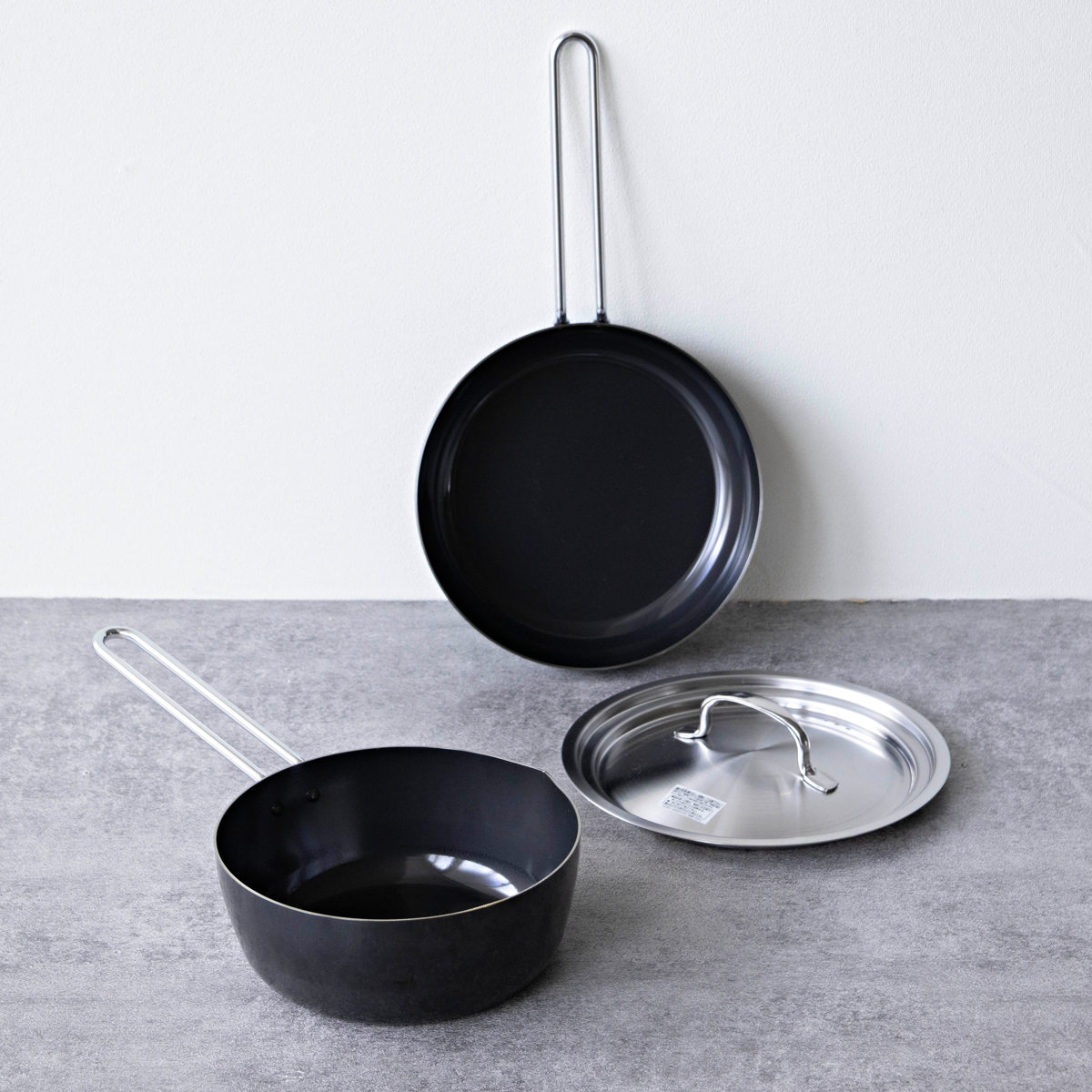 ヨシカワ フライパン＆いため鍋 鍋蓋 3点セット 18cm 20cm IH対応 シー