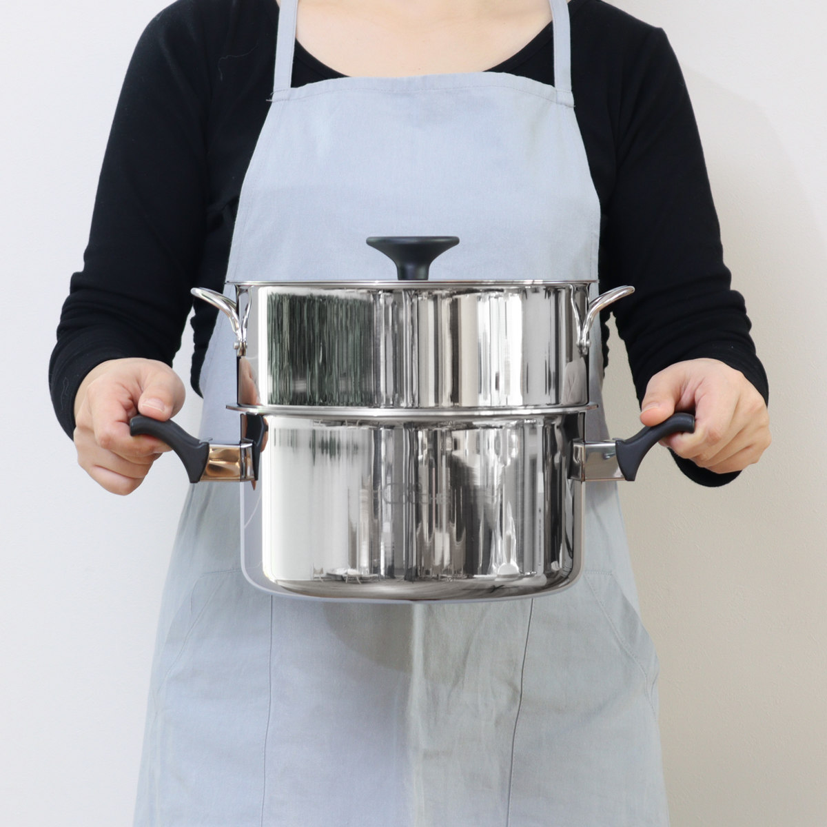 ウルシヤマ金属工業 蒸し器 2段 22cm IH対応 サンク・クーシュ UMIC
