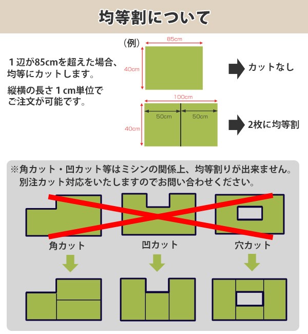 オーダーメイド 畳 国産 ユニット畳 い草 8層 縦10〜40×横41〜75cm