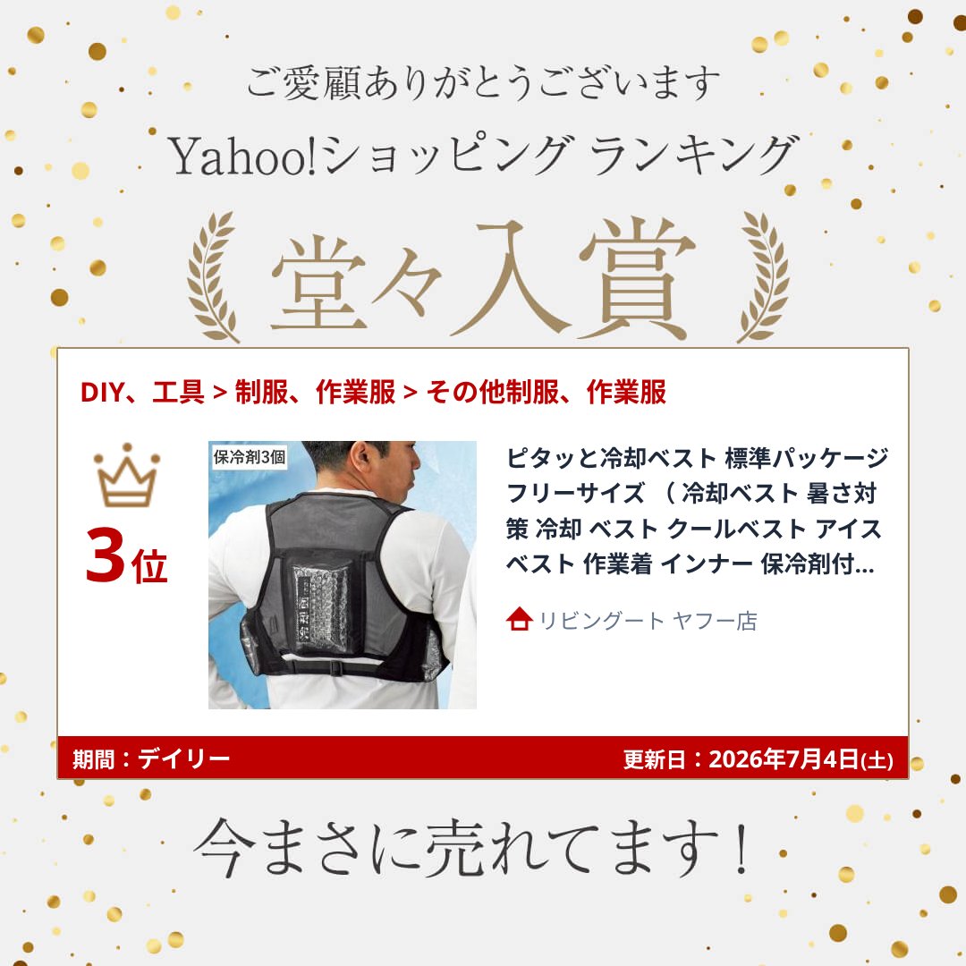 日本緑十字社 ピタッと冷却ベスト 標準パッケージ フリーサイズ