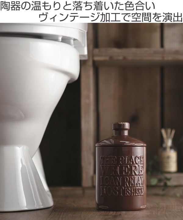 小物 SATO トイレポット 陶器 vintage （ サニタリーポット ダストボックス