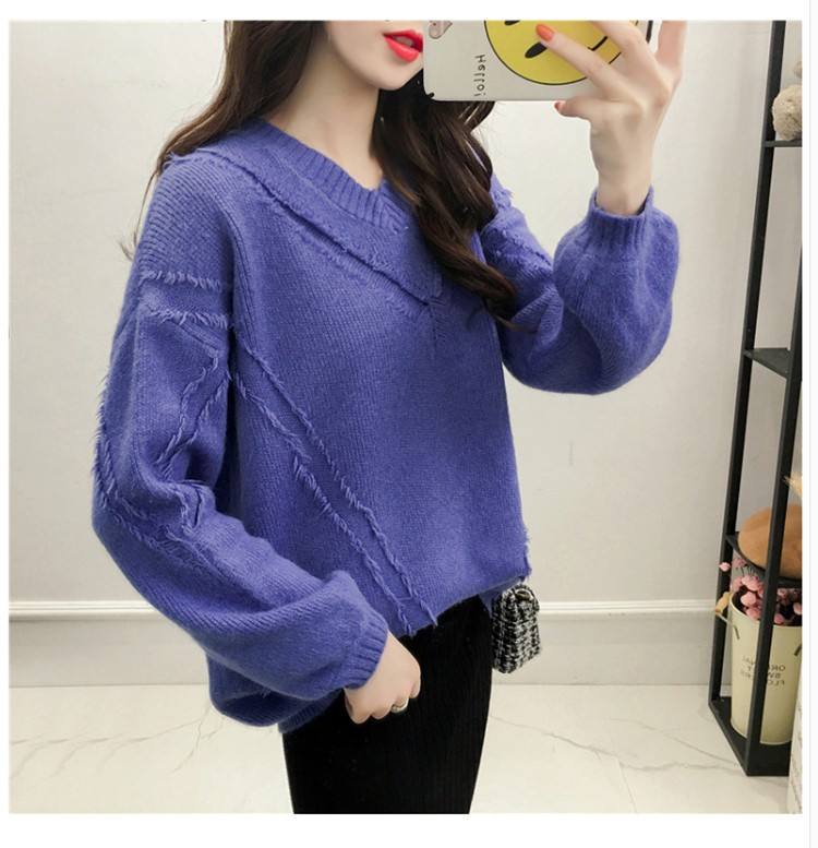 ニットセーター レディース 秋冬 40代 長袖トップス ニットソー 無地 Vネック 韓国風 ニットトップス プルオーバーセーター インナーニット 通勤 着痩せ 4色 当店の記念日