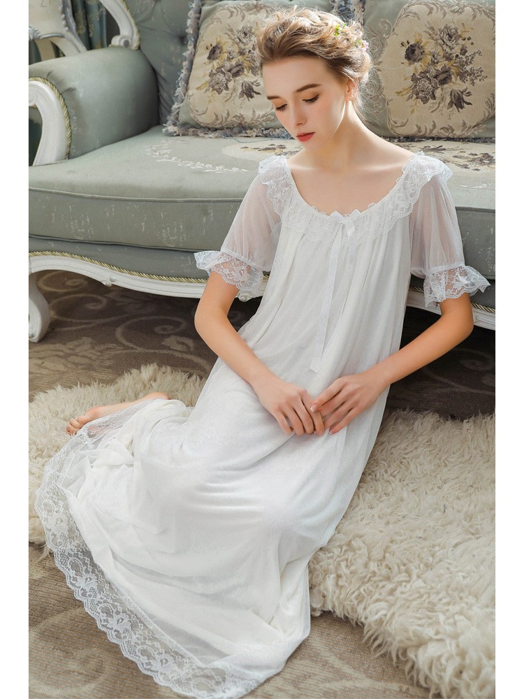 ネグリジェ 夏用 姫 ネグリジェ ワンピース レース ロングネグリジェ シースルー 可愛い ルームウェア パジャマ レディース 大人可愛い オシャレ Lpa041 1 Lizstore 通販 Yahoo ショッピング
