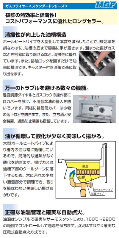 マルゼン ガスフライヤー MGF-12TJ 卓上型 一槽式 スタンダードタイプ 業務用 新品 送料無料 : mgf-12tj : Lキッチンドットコム  - 通販 - Yahoo!ショッピング