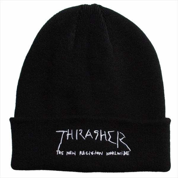 THRASHER スラッシャー ロゴ刺繍 ニット帽 ビーニー キャップ メンズ