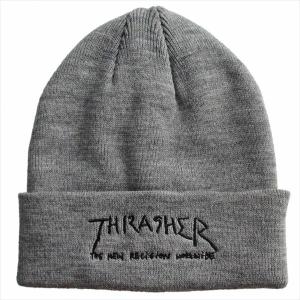 THRASHER スラッシャー ロゴ刺繍 ニット帽  ビーニー キャップ メンズ レディース