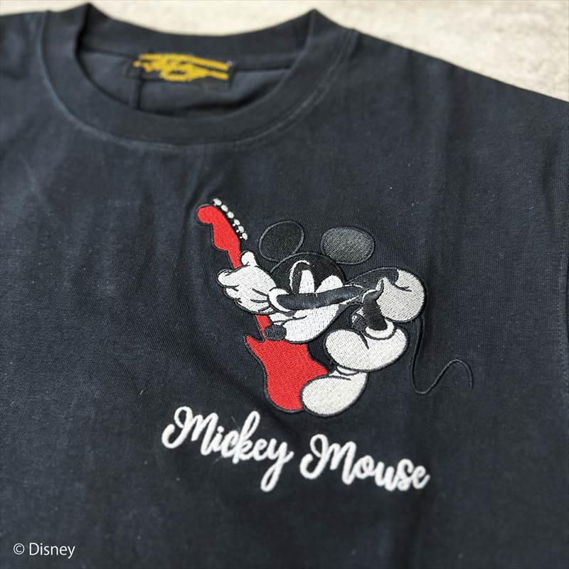 Mickey Mouse　ミッキーマウス　半袖Tシャツ　ラグラン袖　L　ネクタイ Disney tシャツ 「ディズニー」ミッキーマウス/ラグラン半袖T