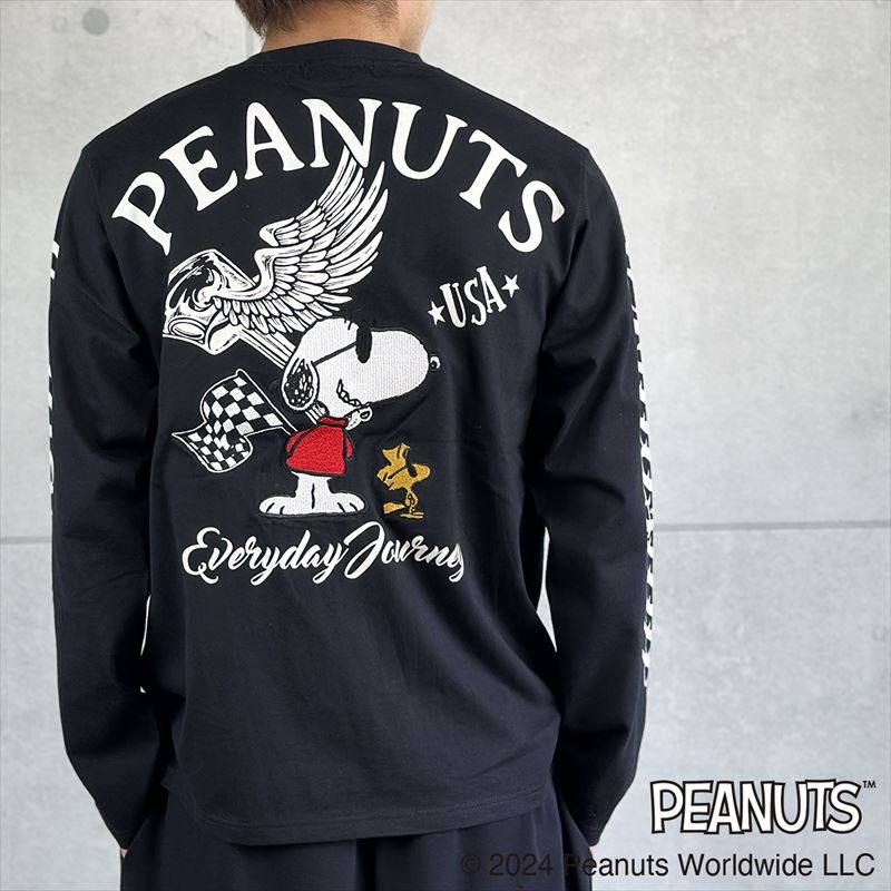 スターバックス PEANUTS スヌーピー Tシャツ ブラック LーXL Starbucks Coffee - スタバ × スヌーピー コラボ Tシャツ L-XL