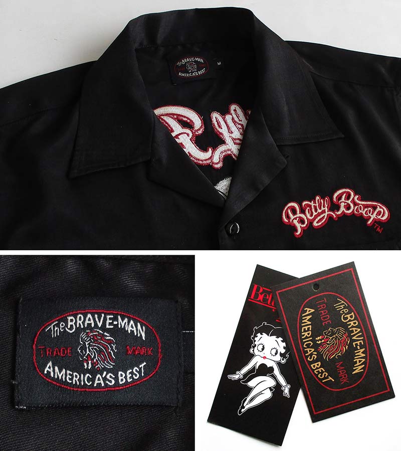 ベティーブープ ボーリングシャツ 半袖 オープンカラーシャツ Betty