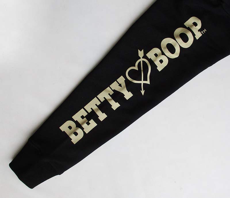 ベティーブープ Betty Boop 裏毛 ハーフZIPプルオーバー メンズ